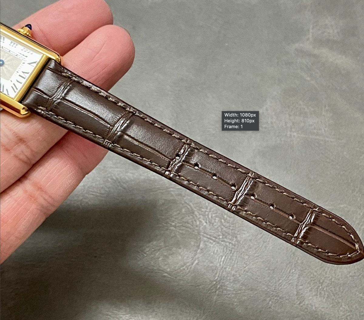 Cartier Tank Louis Mini Gold Watch – White Roman Numeral Dial – Brown Leather Strap – Quartz