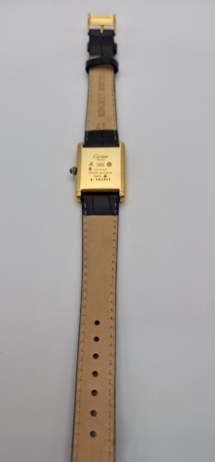 Must de Cartier Tank - 18ct Gold on Silver, Vintage Mid Size Mechanical