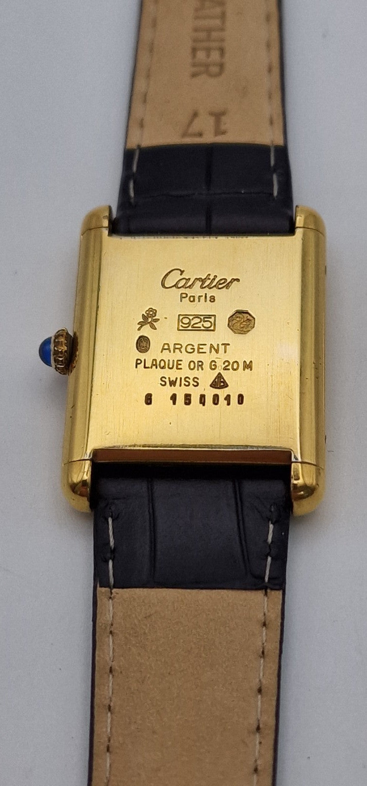 Must de Cartier Tank - 18ct Gold on Silver, Vintage Mid Size Mechanical