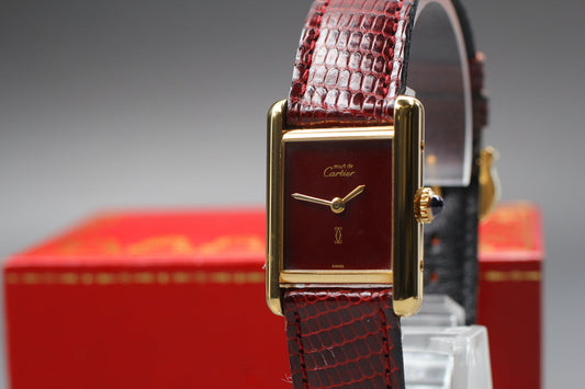 Cartier Tank Must - Red Dial, Manual Wind, Full Set, 23x30mm